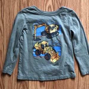 2/$10 Construction long sleeve tshirt - 24 months - Carters -GUC